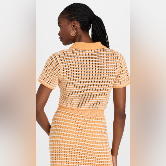 Derek Lam Knit Crop Polo and Fringe Skirt - Picture 3 of 12